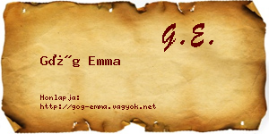 Góg Emma névjegykártya