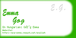 emma gog business card