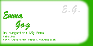 emma gog business card